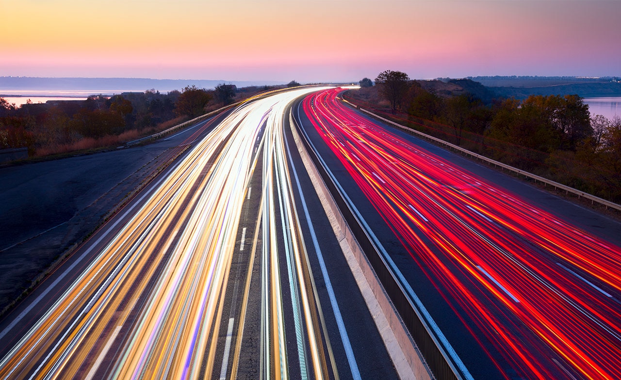 bright-lights-on-a-highway bright car lights on a highway