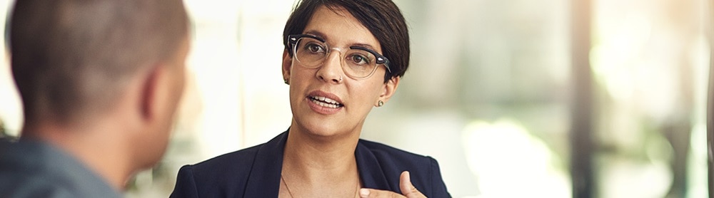 consultants discussing business