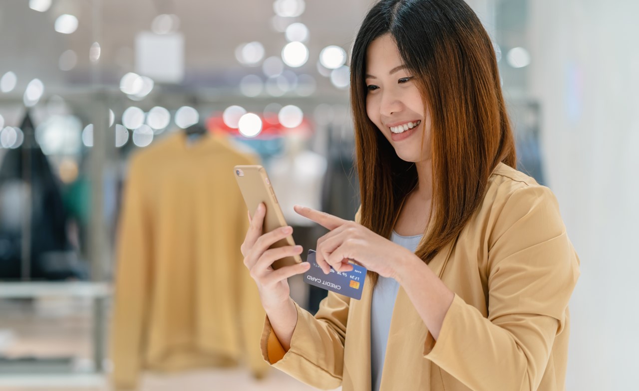 Customer purchase on mobile device Customer purchase on mobile device