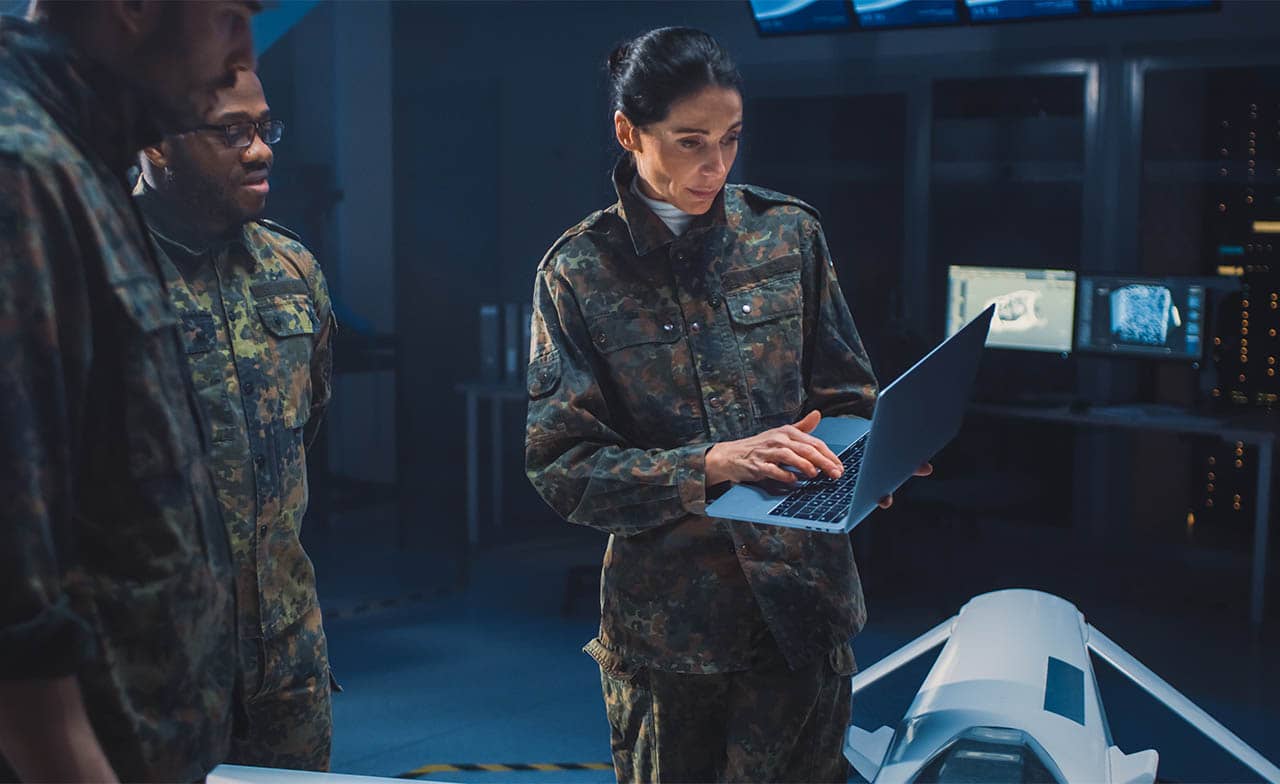 Military personnel having a meeting Military personnel having a meeting