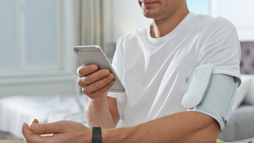 person monitoring their own health data