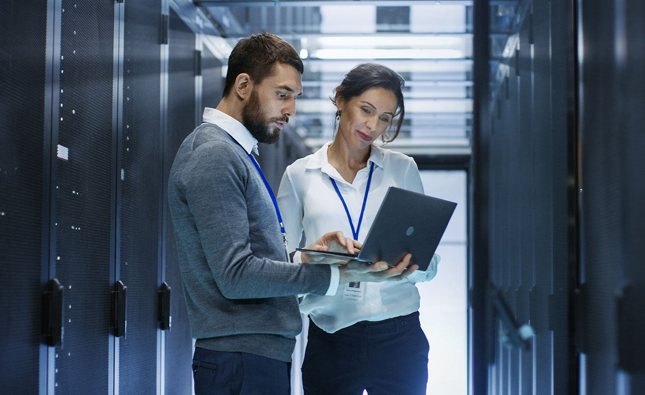 analysts in a data center analysts in a data center