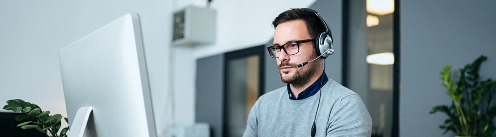 Person in home office Person in home office