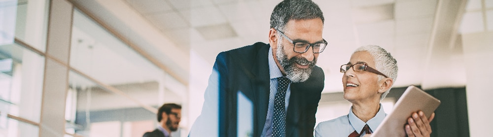 Consultants discussing business Consultants discussing business