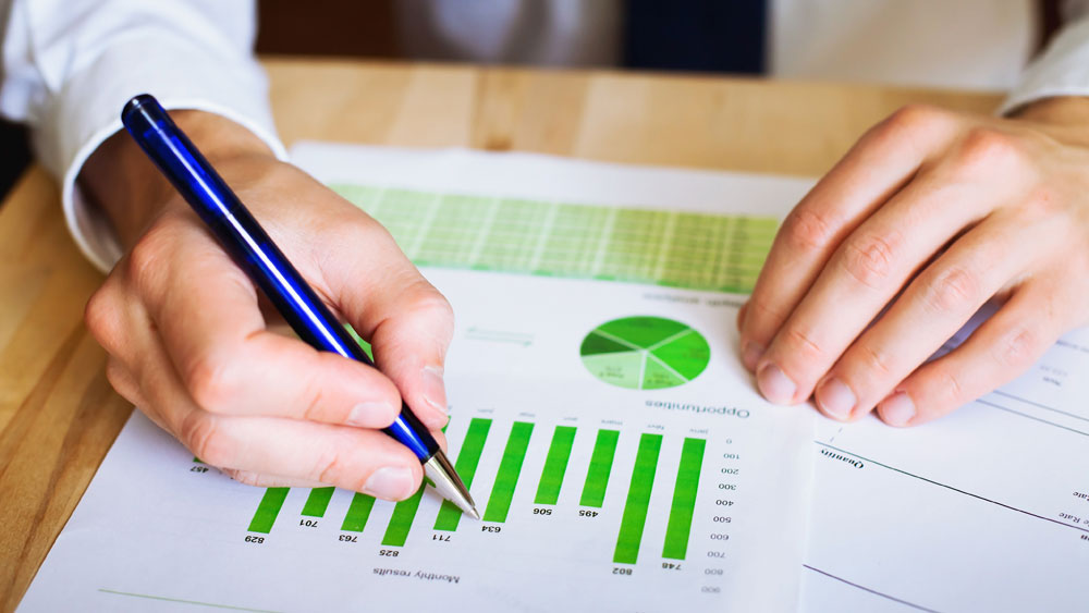 Green graphic chart Green graphic chart