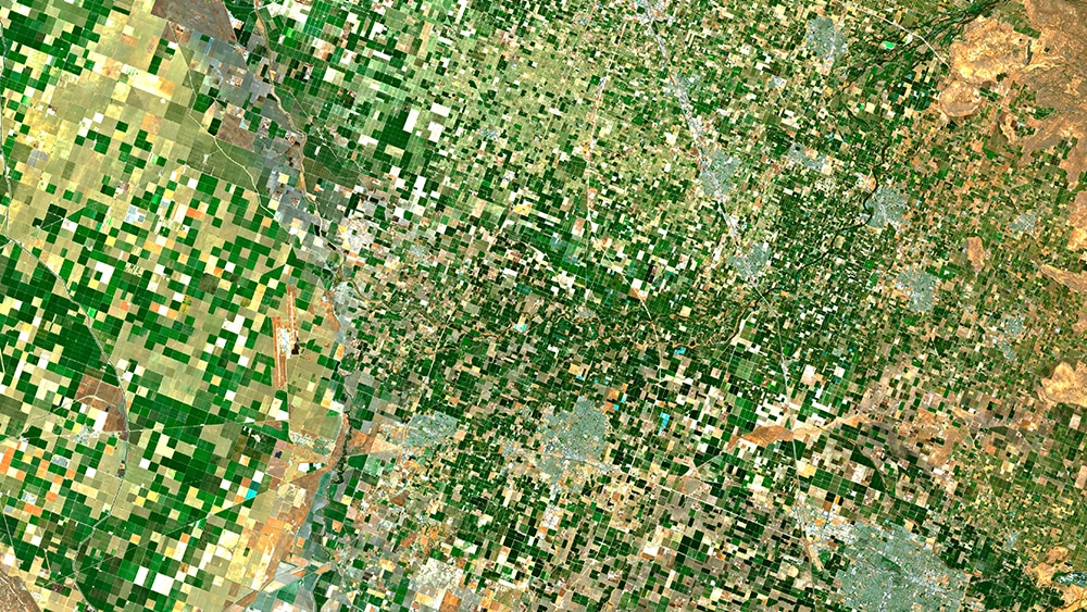 satellite view of land parcels