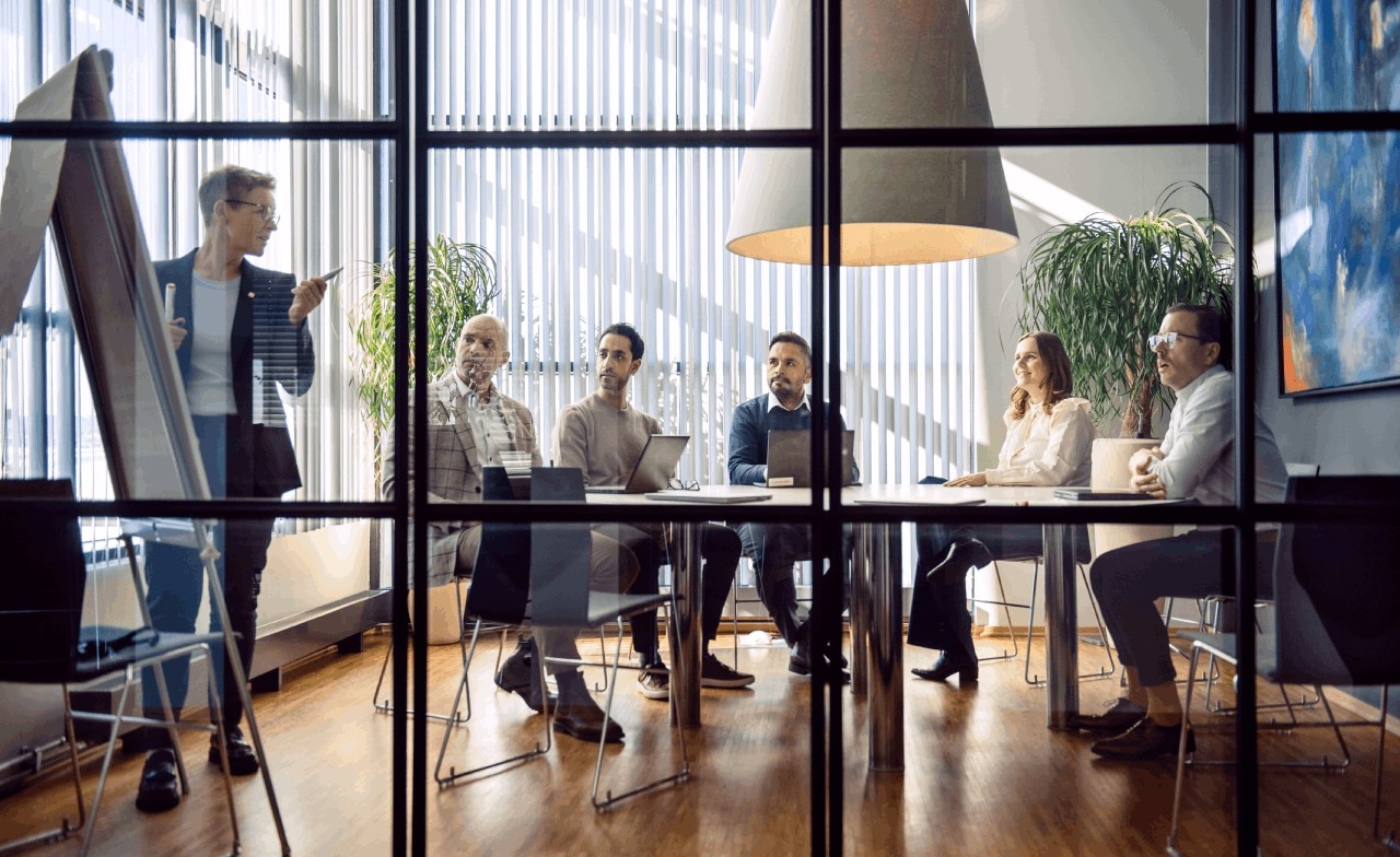Members in conference hall Members in conference hall