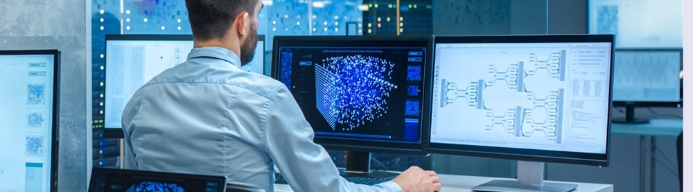 data scientist working on his computer data scientist working on his computer