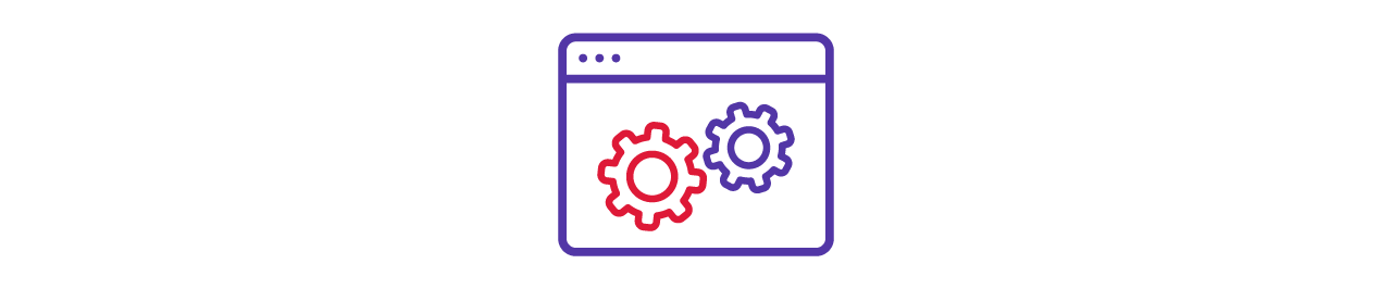 two mechanical gears icon two mechanical gears icon