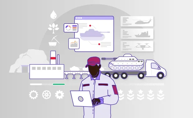 Industry illustration graphic for Defense