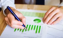 Green financial graphics Green financial graphics