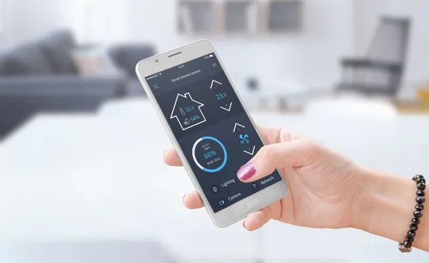 smart home app on mobile phone
