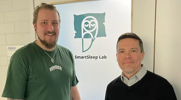 Kuvassa Itä-Suomen yliopiston apulaisprofessori Timo Leppänen ja CGI:n tekoälyasiantuntija Jari…