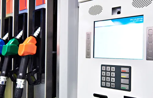 Payment modern filling station