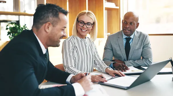 consultants discussing business