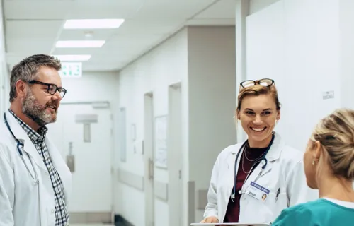 clinicians speaking in hospital clinicians speaking in hospital