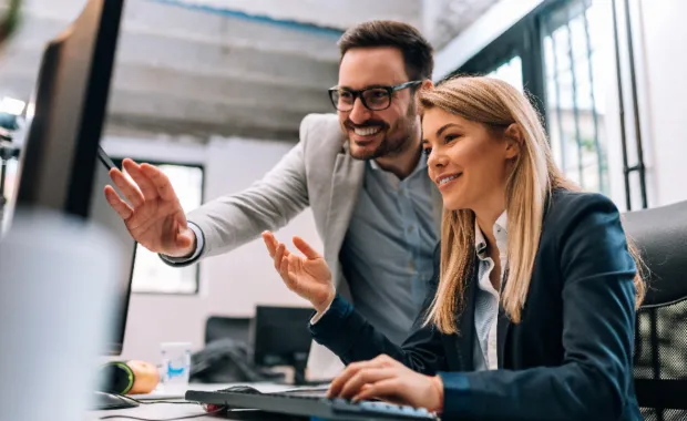 consultants discussing business